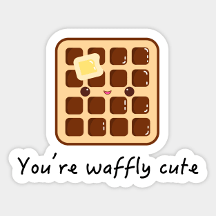 You're Waffly Cute Sticker